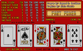 Fast Poker atari screenshot